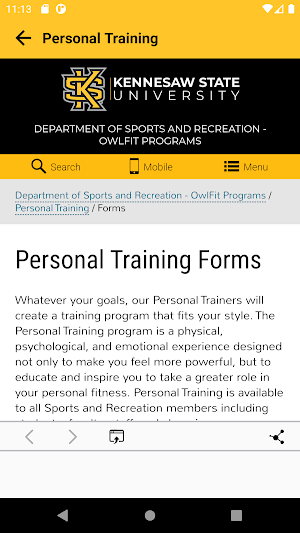 Kennesaw State Sports & Rec Screenshot 0