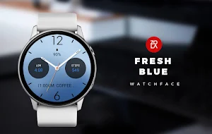 Fresh Blue Watch Face Screenshot 0