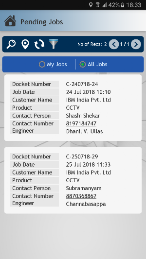 Siemens CRM Screenshot 3