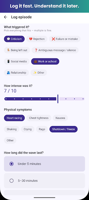 Felt: Rejection Sensitivity Screenshot 2