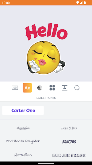 Text Smiley stickers WASticker Screenshot 3
