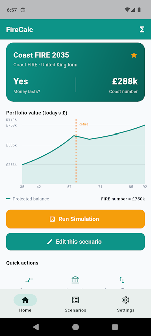 FireCalc: FIRE Calculator Screenshot 0