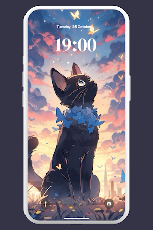 Anime Cat Wallpaper 4K Screenshot 1
