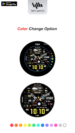 SamWatch AD Neon Weather Screenshot 3