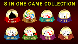 Callbreak, Ludo, Rummy, 29 & Solitaire Card Games Screenshot 0