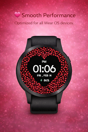 Romantic Heart Wear OS Screenshot 3