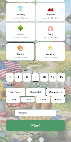 English Noun Matching Game Screenshot 1