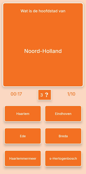 Nederland Geografie Kaartquiz Screenshot 1