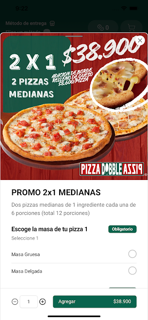 DoblePizza - Pizza a Domicilio Screenshot 2