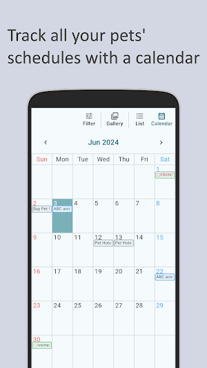 Pet Calendar /Multi-Pet Health Screenshot 2