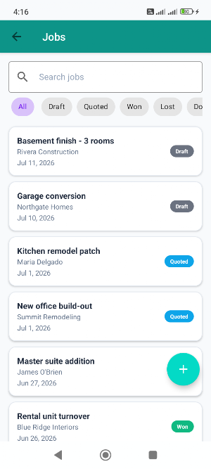 Drywall Estimator Screenshot 1