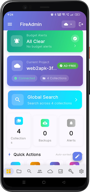 FireAdmin(Firebase Mobile App) Screenshot 0