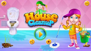 My Messy Home Cleanup - Girls House Cleaning Game Screenshot 0