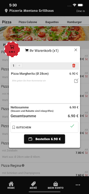 Pizzeria Montana Grillhaus Screenshot 3