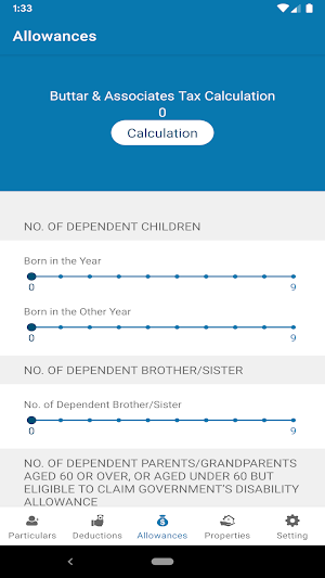 Buttar & Associates Tax Calcul Screenshot 2