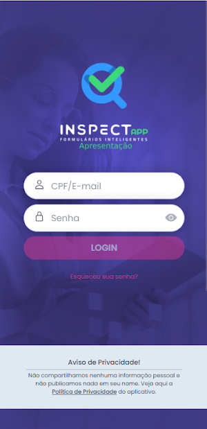 Inspect App - Apresentação Screenshot 1