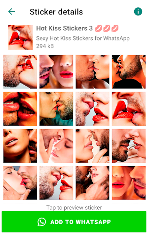 Romantic Sexy Kiss Stickers Screenshot 0