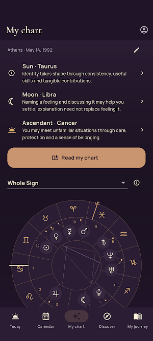 Phoenix Rituals: Moon & Chart Screenshot 1