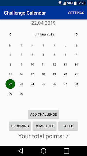 Challenge Calendar Screenshot 0