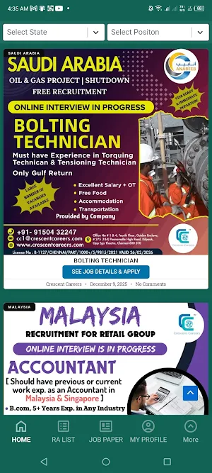 Gulf Job List Screenshot 1