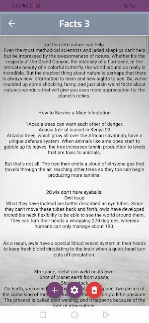 facts about nature Screenshot 3