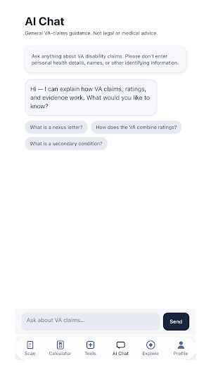 VA Rating Assistant Screenshot 3