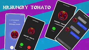 Mr hungry tomato Fake Call Screenshot 1