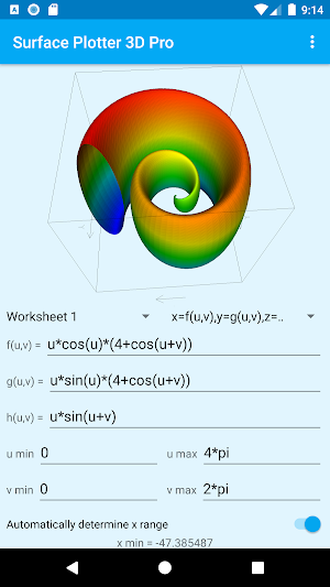Surface Plotter 3D Pro (Graph Plotter) Screenshot 0