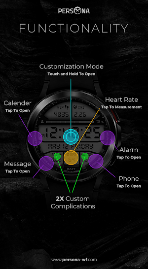 PER003 - Signatra Watch Face Screenshot 3
