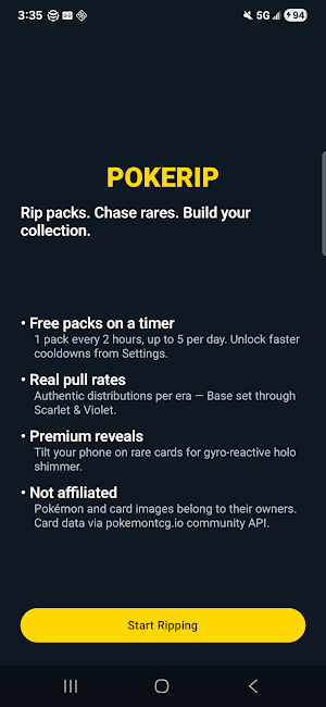 PokeRip: TCG Pack Opener Sim Screenshot 0
