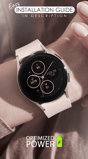 Rose Gold v2 analog watch face Screenshot 1