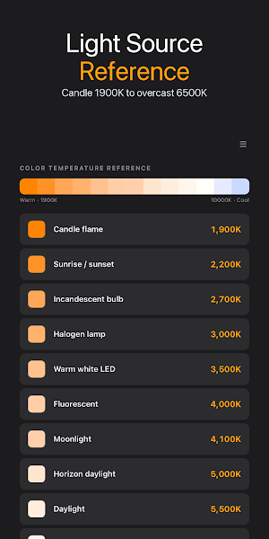 Color Temperature Meter+ Screenshot 2
