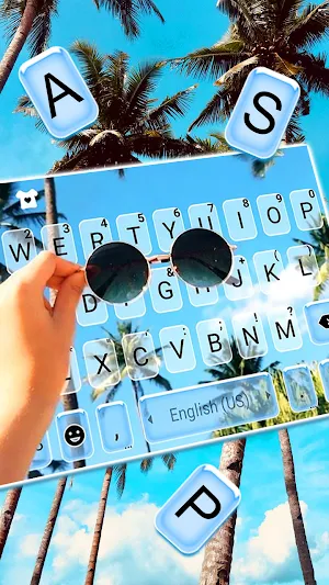 Sunglass Holiday Keyboard Background Screenshot 1