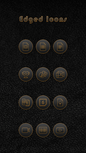 Edged Orange Icons Screenshot 1