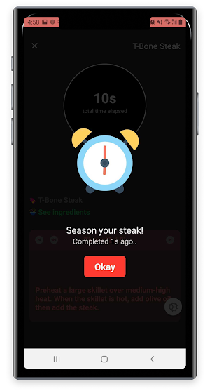 Multi Kitchen Timers & Recipes Screenshot 3