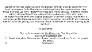 Blogging Guide Screenshot 2