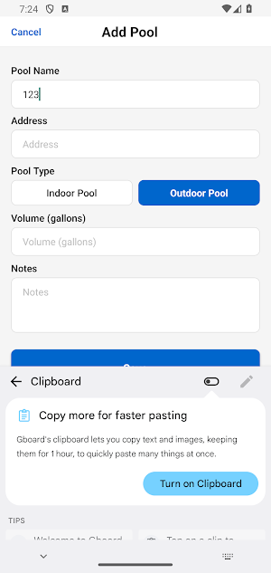 PoolCheck - Pool Water Testing Screenshot 1