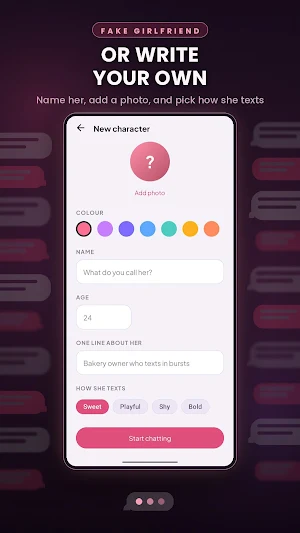 Fake Girlfriend Chatting App Screenshot 2