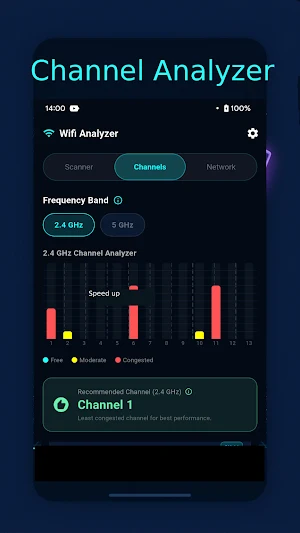Wifi Analyzer - WifiSpeed Test Screenshot 1