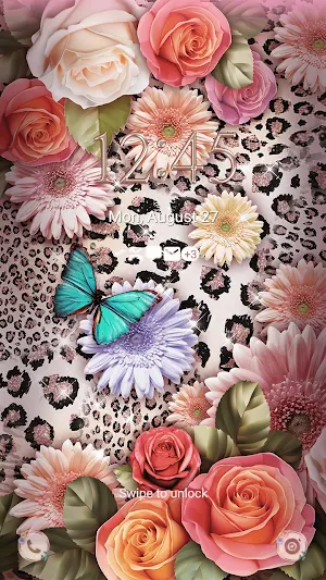 Glitter Leopard Rose-Wallpaper Screenshot 1