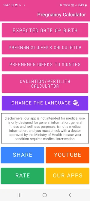 Pregnancy Calculator Screenshot 0