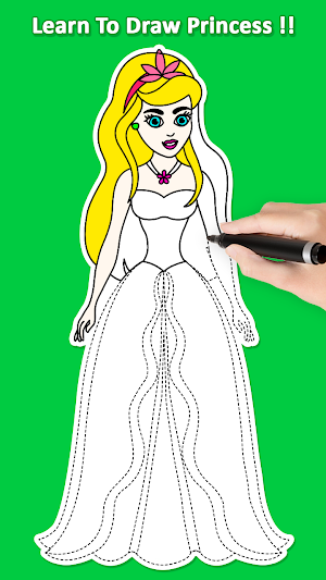 How To Draw Princess - Princess Coloring Screenshot 2