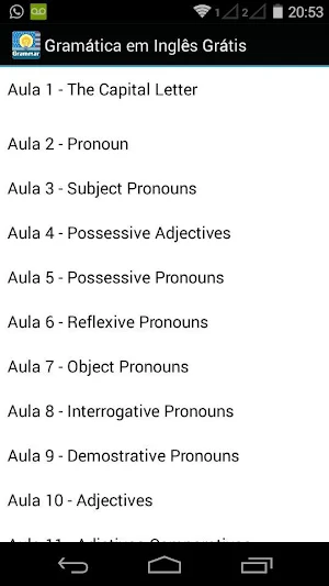 Gramática em Inglês Grátis Screenshot 1