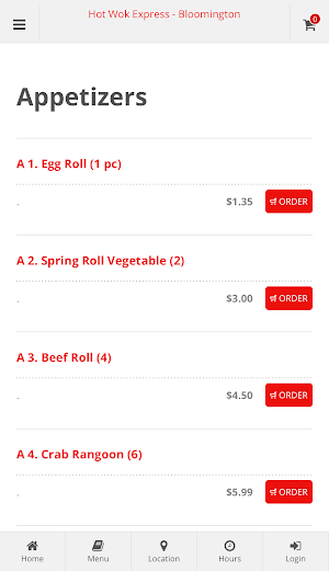 Hot Wok Express Bloomington Screenshot 1