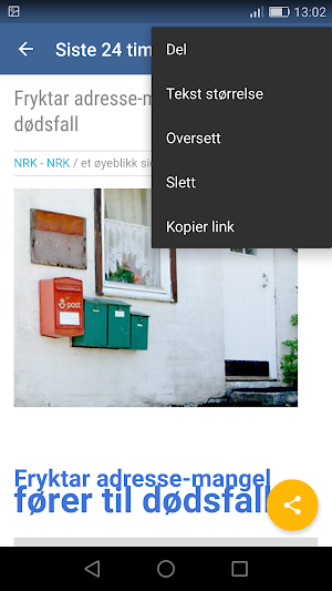 Norske nyheter Screenshot 3