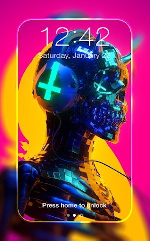 Cyborg Skull Wallpaper Screenshot 2