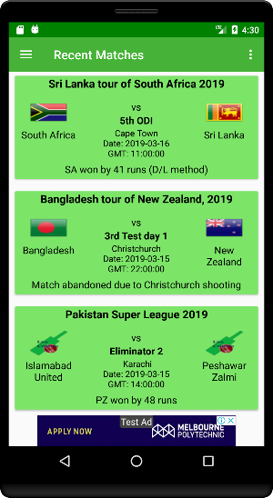 Live CricInfo - Live Cricket Scores Screenshot 3