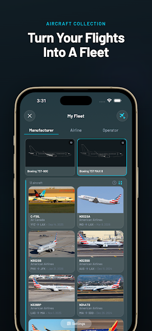 Fleet: Planes You've Flown Screenshot 3
