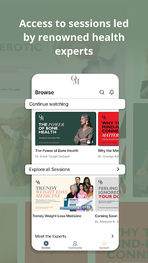 OM Health Hub Screenshot 2