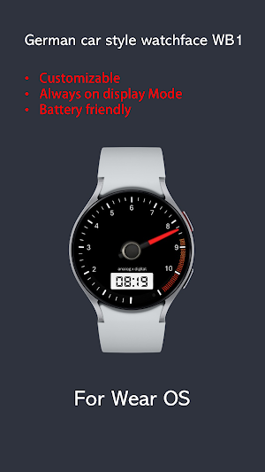 German car style watchface WB1 Screenshot 0